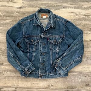 Vintage 70s Levi's Type 3 #52 Stamp Denim Trucker Jean Jacket Size Small